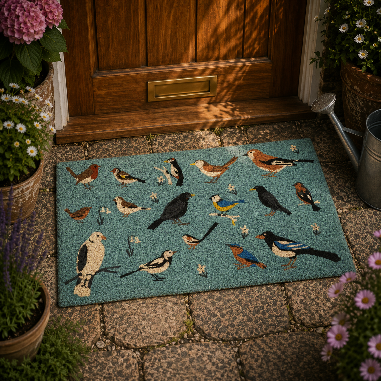 Dørmåtte 'Garden Birds' (73x43x1,5 cm)